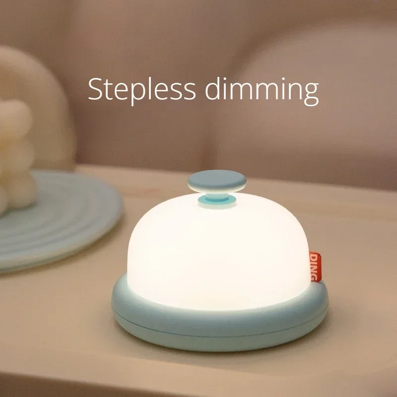 Bell Shaped Table Lamp, Press Top Switch Warm White LED with Timer, for Bedroom Bedside Nursing Sleep Aid Birthday Gift Decor