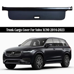 Trunk Cargo Cover For Volvo XC90 2016-2023 Security Shield Rear Luggage Curtain Retractable Partition Privacy Car Accessories