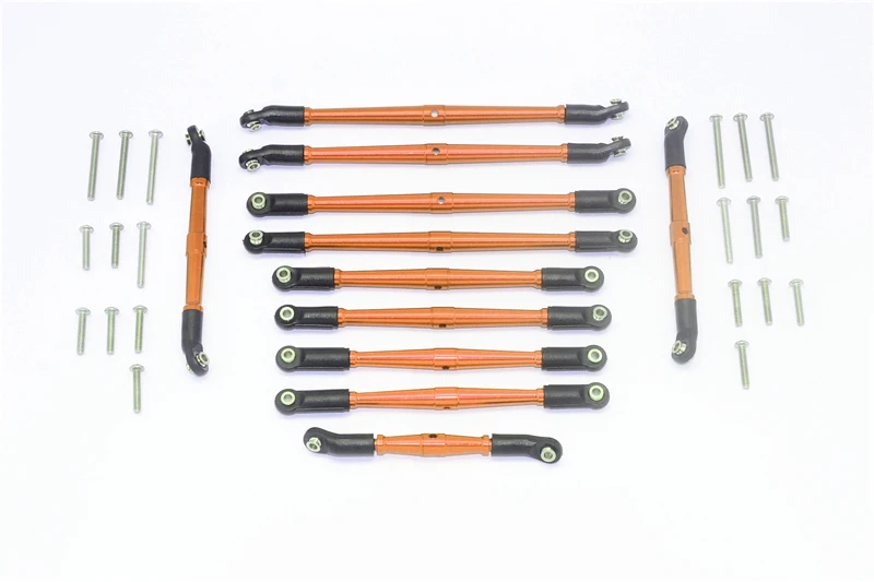 TENUES DE SUSPENSIÓN SUPERIOR Y INFERIOR AJUSTABLE DE ALUMINIO GPM para TRX-6 MERCEDES-BENZ G-63 MAG 6X6-88096-4