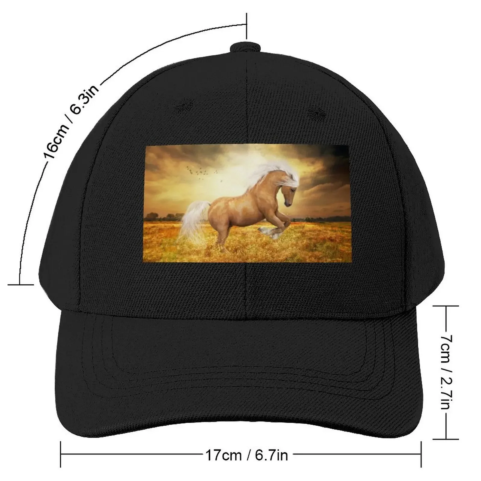 Palomino Horse Sundance Baseball Cap Sun Hat For Children foam party Hat Snapback Cap Women's Golf Clothing Men's