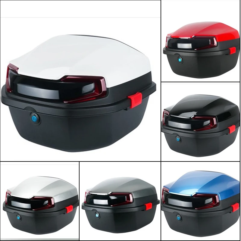 Electric Vehicles Rear Box Large Capacity Smooth Color Blocking for Motorcycle Electromobile Electric Vehicles Tail Box