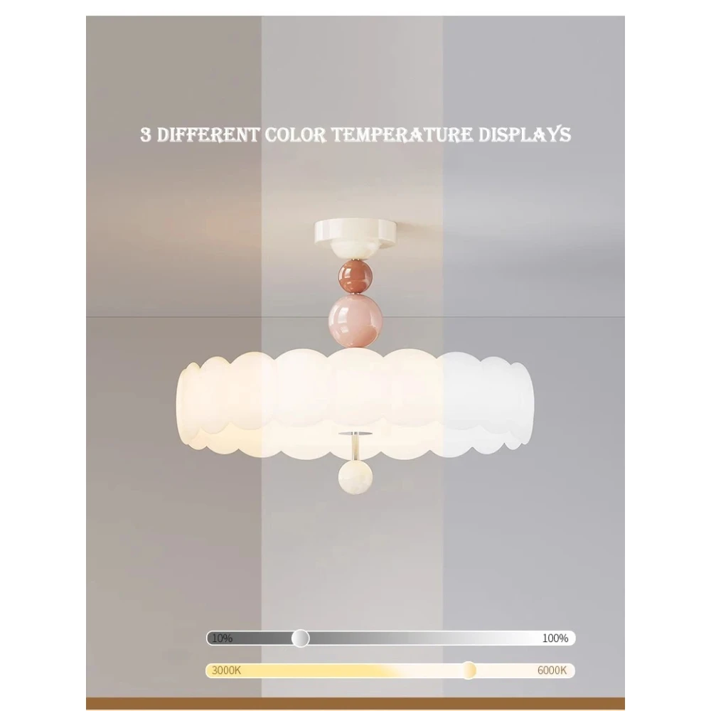 French Cream Style Bedroom Ceiling Lamps LED Children's Room Cloud Light Modern Boy Girl Bedroom Ceiling Light Living Room Decor