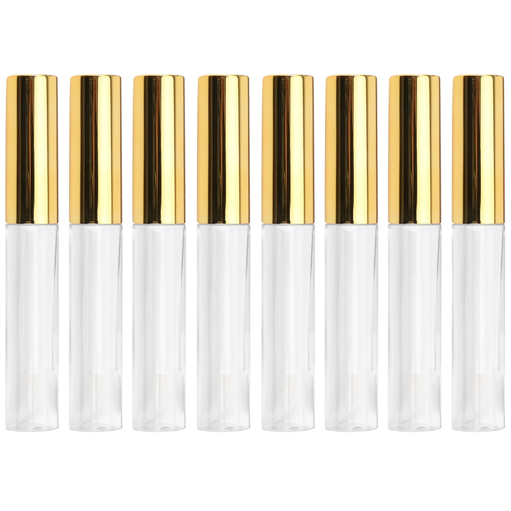 8 Stuks Lege Glans Flessen Kleine Hervulbare Lippenstift Buizen Lichtgewicht Reizen Lip Kleur Containers Plastic Diy Lip Glazen Houders