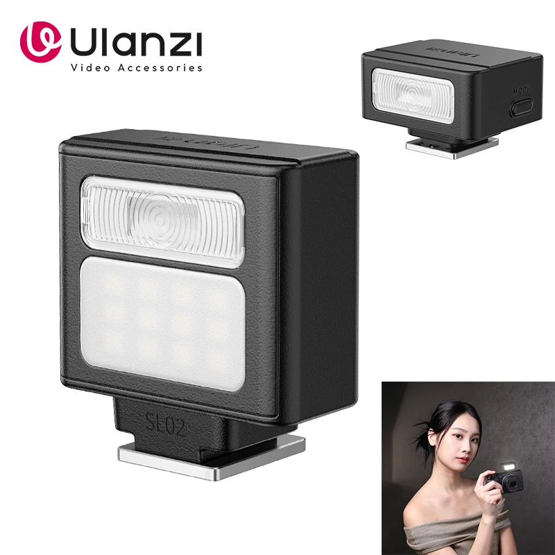 Ulanzi SL02 SL01 Mini Flash Speedlite Camera Flash Light 6500K for Canon Fuji Sony Nikon Panasonic DSLR Video Vlog Photography