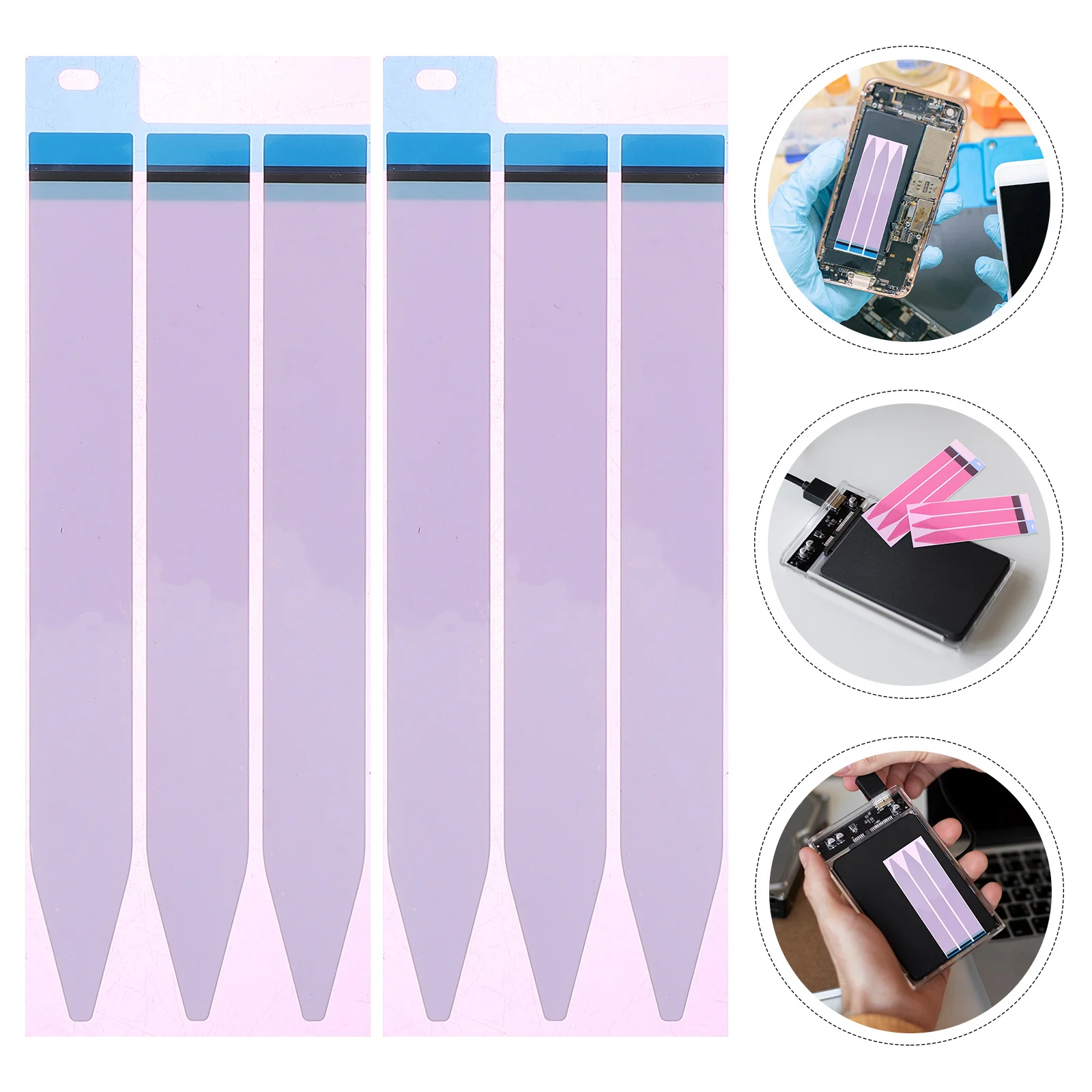 24pcs Back Stickers Strong Adhesive Replacement Strips For Phone Tape Fixing Remote Watch Tools