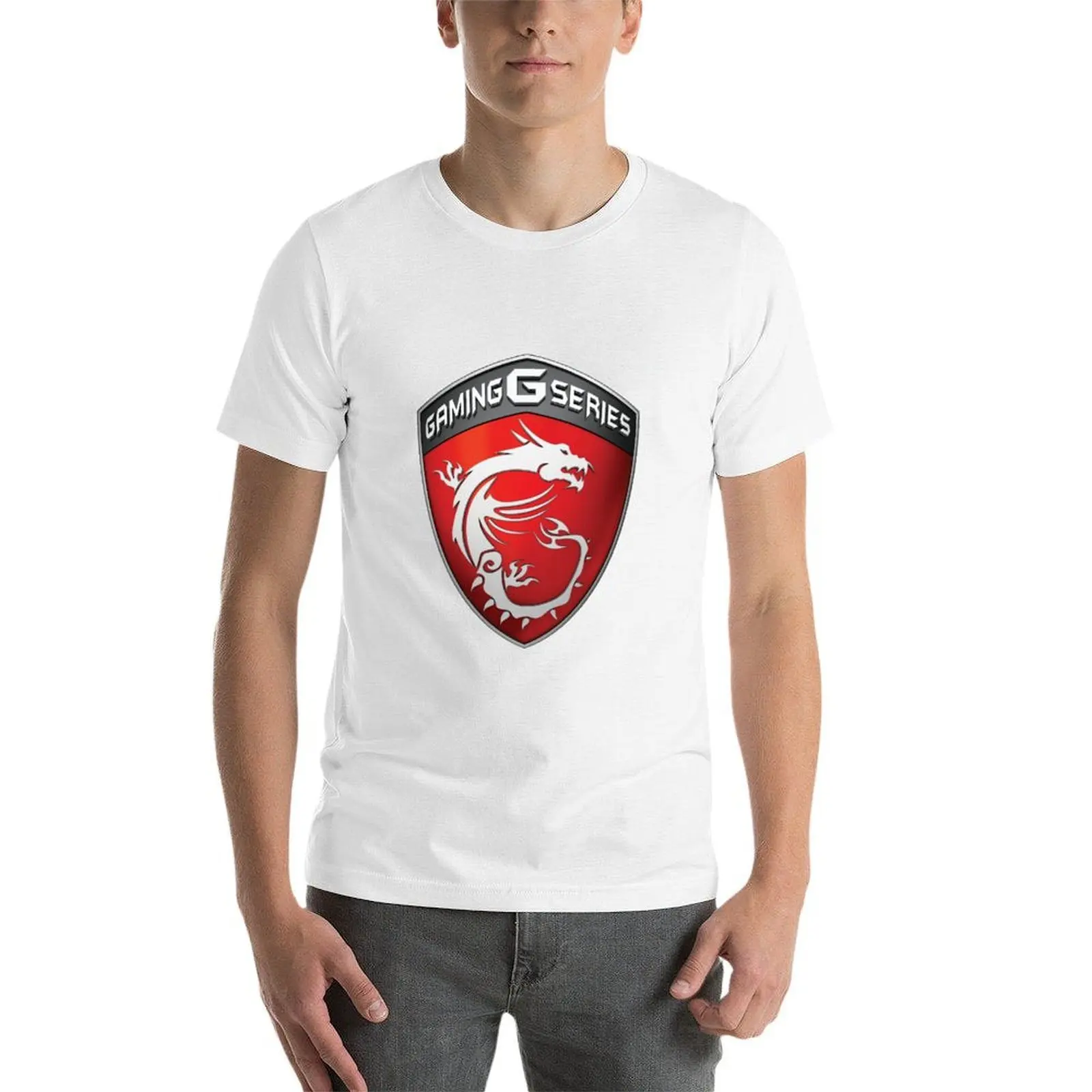 تي شيرت MSI Gaming Logo تي شيرت قطني عالي الجودة تي شيرت رجالي صيفي