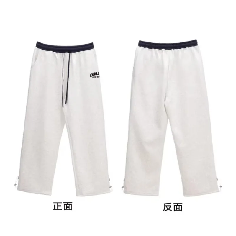 الكورية شارع الرقص الهيب هوب السراويل الرياضية للنساء ربيع جديد رقص الجاز عالية الخصر مستقيم الساق السراويل Y2k الشارع الشهير #6