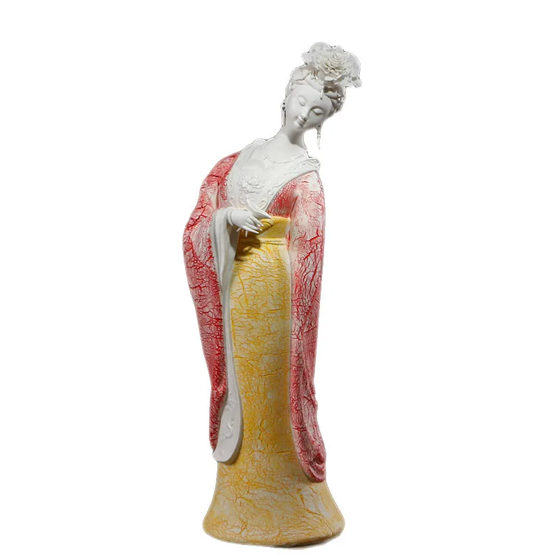 

Beautiful woman character porcelain ornament