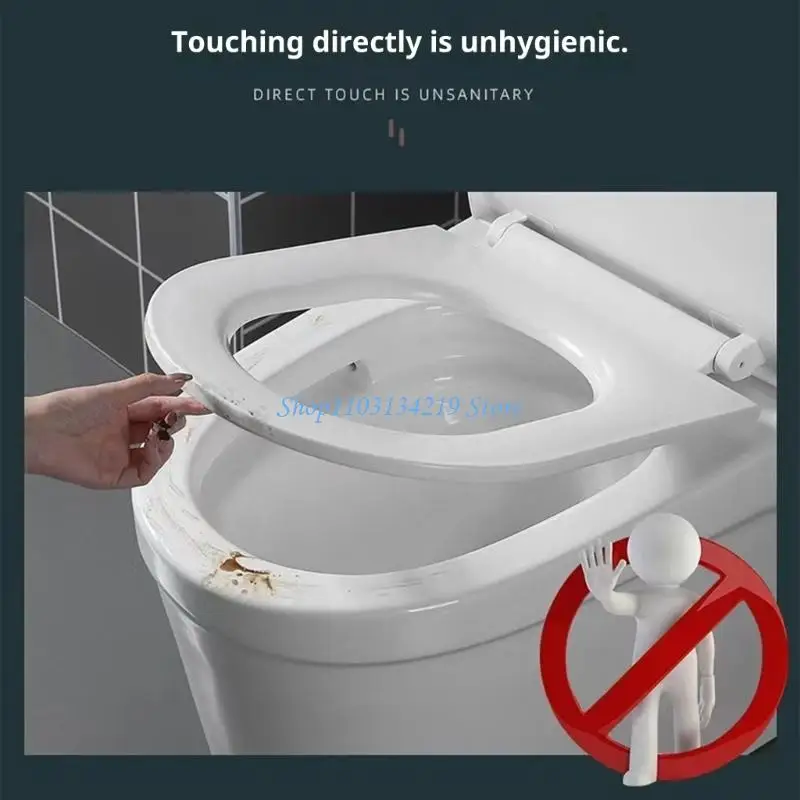 

N5KC Toilet Lid Cover Elastic Fiber Quick Setups Comfortable Bathroom Pad