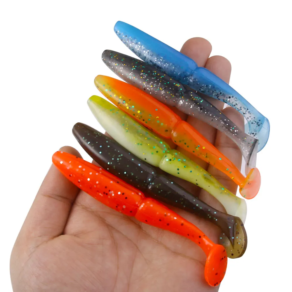 5pcs/bag Swimbait soft plastics bait  10cm 10g with natural-looking paddle-tail and shines Fishing Lure for pike