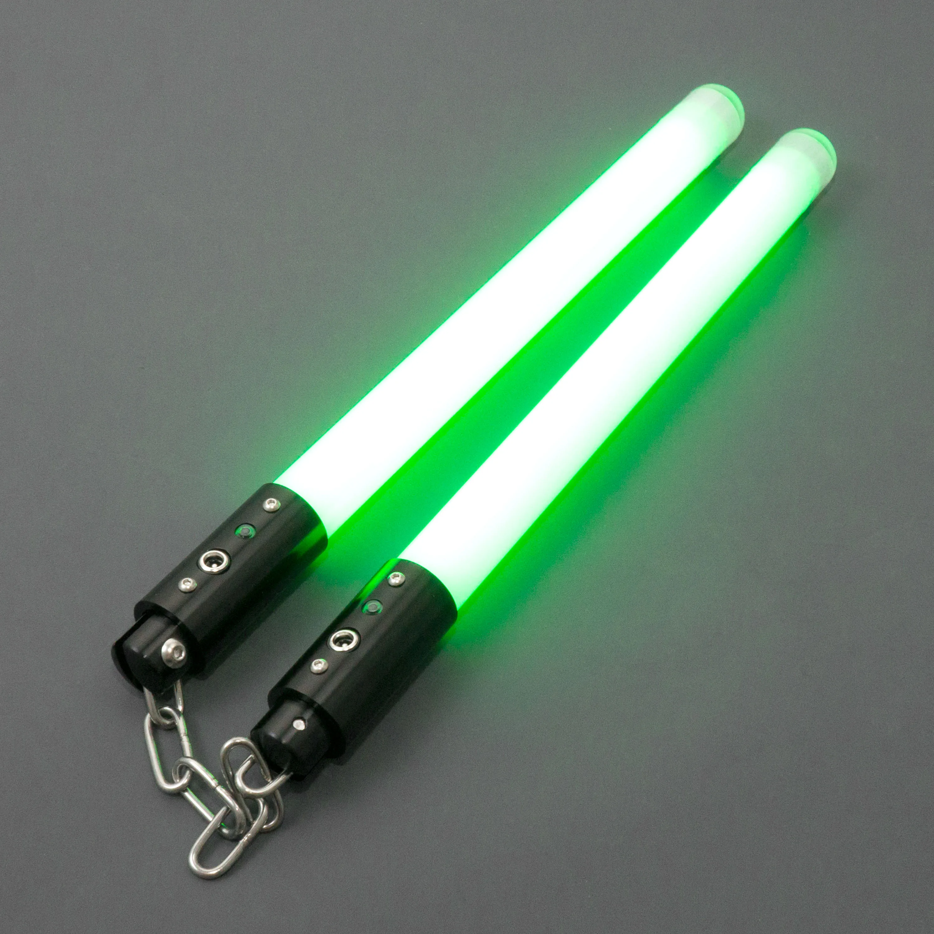 AKsabers Nunchakus Metal pixel Lightsaber 35 سم الطول 7 ألوان متغيرة لعبة Dueling التأثيرية الثقيلة