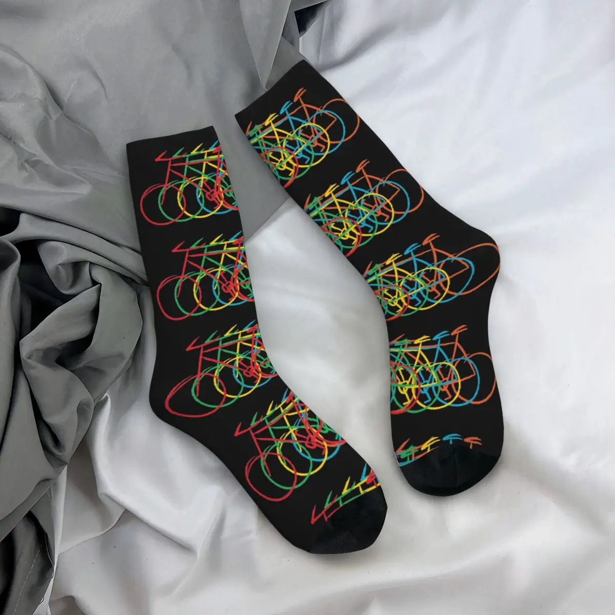 Harajuku nur Fahrrad buntes Design gemütliche Socken Merch die ganze Saison weiche Mittel rohr Socken rutsch fest