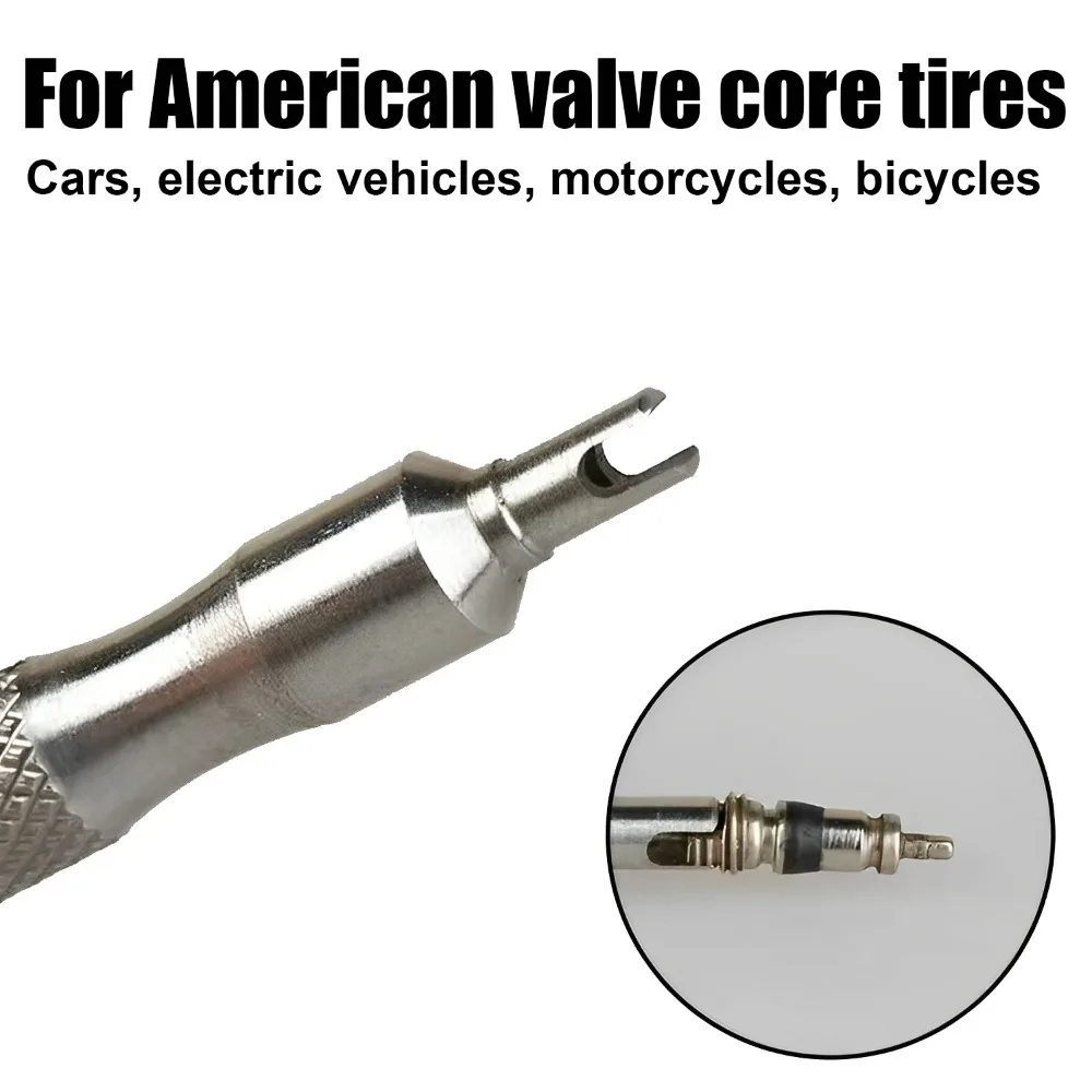 Portable Keychain Valve Core Remover Tool Stainless Steel Key Ring Spanner for Car Motorcycle ATV Bike Tire Repair Universal - view 5
