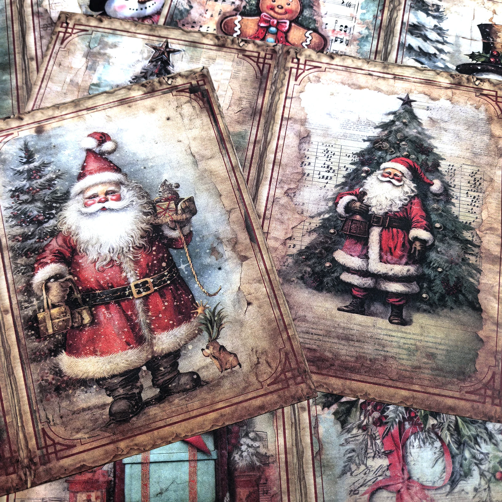 Viguscraft 10Sheets A5 Size Vintage Christmas Gifts From Santa Junk Diary Magazine Scrapbooking