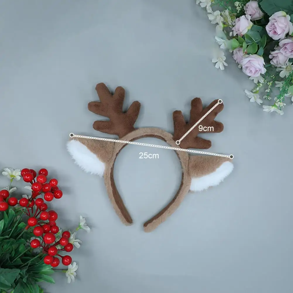 Christmas Headband  Attractive Xmas Cute Animal Deer Horn Hair Hoop  Cute Antler Headband