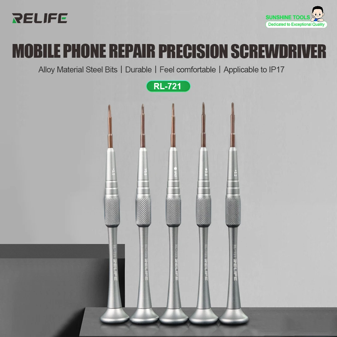 RELIFE RL-721 Precision Screwdriver Supports IP17 for Repairing Mobile Phones Strong Magnetic Adsorption Hand Tool Sets