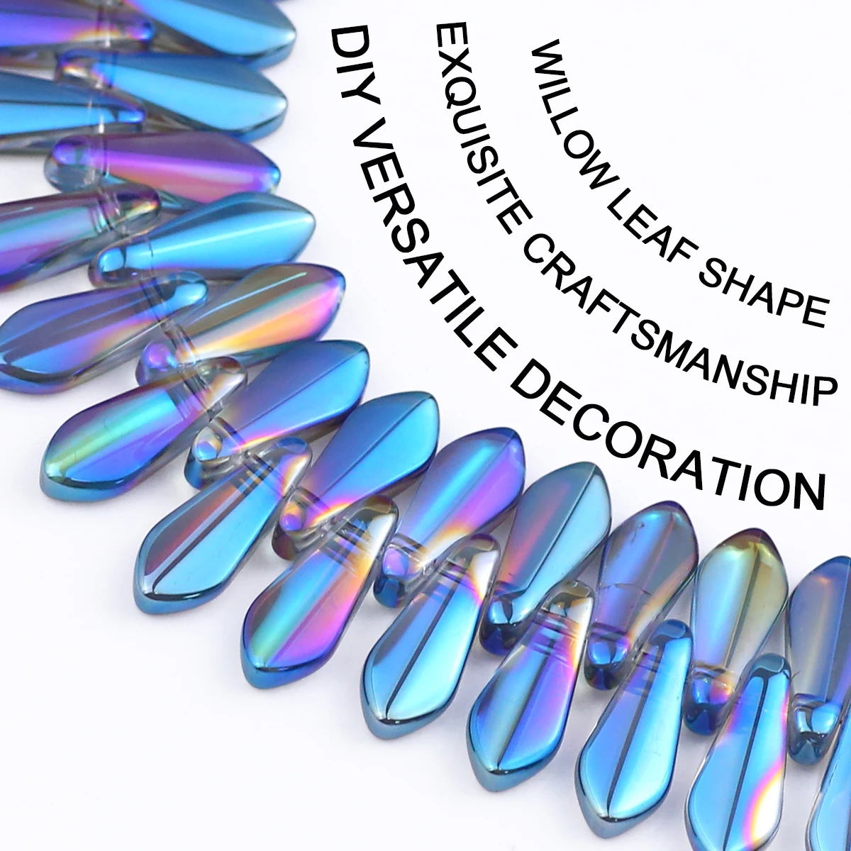 

16x6mm Blue Purple Waterdrop Shape Beads Crytsal Glass Bead Loose Beads for Jewelry Making Diy Bracelet Necklace Accessories