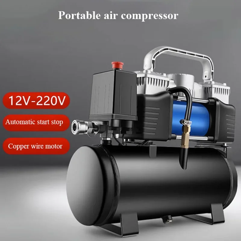 

12V 220V 6 L Air Compressor Air Pump Portable Small High-pressure Pump Car Air Compressor