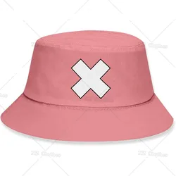 White Cross Pink Bucket Hat for Women Men Teens Beach Trip Outdoor Luffy Fashion Packable Sun Cap Fishing Caps for Fisherman