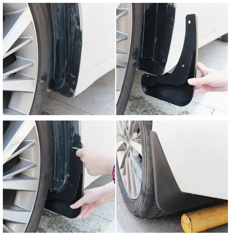 AS63-4Pcs Universal Car Mud Flaps Splash Guards Mudflaps Front Rear Wheel Mudguards Auto Accessories Splash Guards Mudflaps