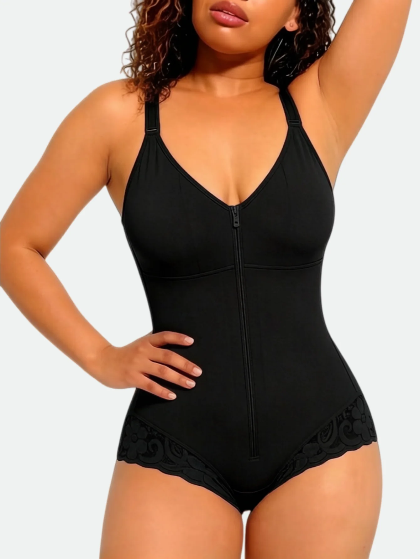 

Колумбийское корректирующее боди с застежкой-молнией для женщин, утягивающее белье-комбинация для коррекции фигуры и похудения