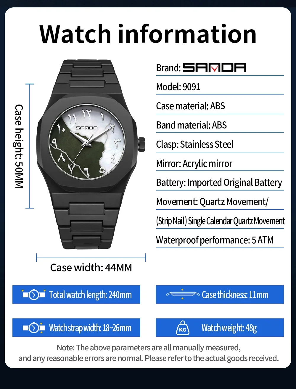 Jam tangan quartz SANDA 9091 terbaru yang modis untuk pria dan wanita, tahan air 5ATM dengan dial segi delapan yang sederhana, jam tangan matte frosted untuk pelajar