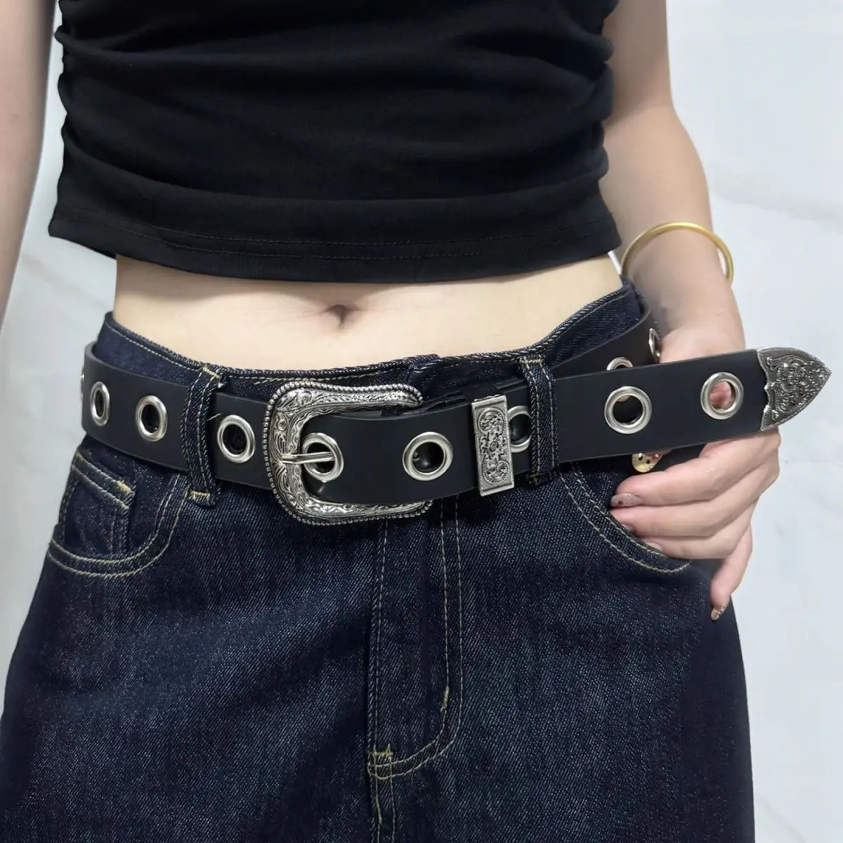 

Модные женские ремни из сплава, роскошные цепочки из натуральной кожи, новый стиль, джинсы с пряжкой, декоративный женский ретро декоративный ремень в стиле панк