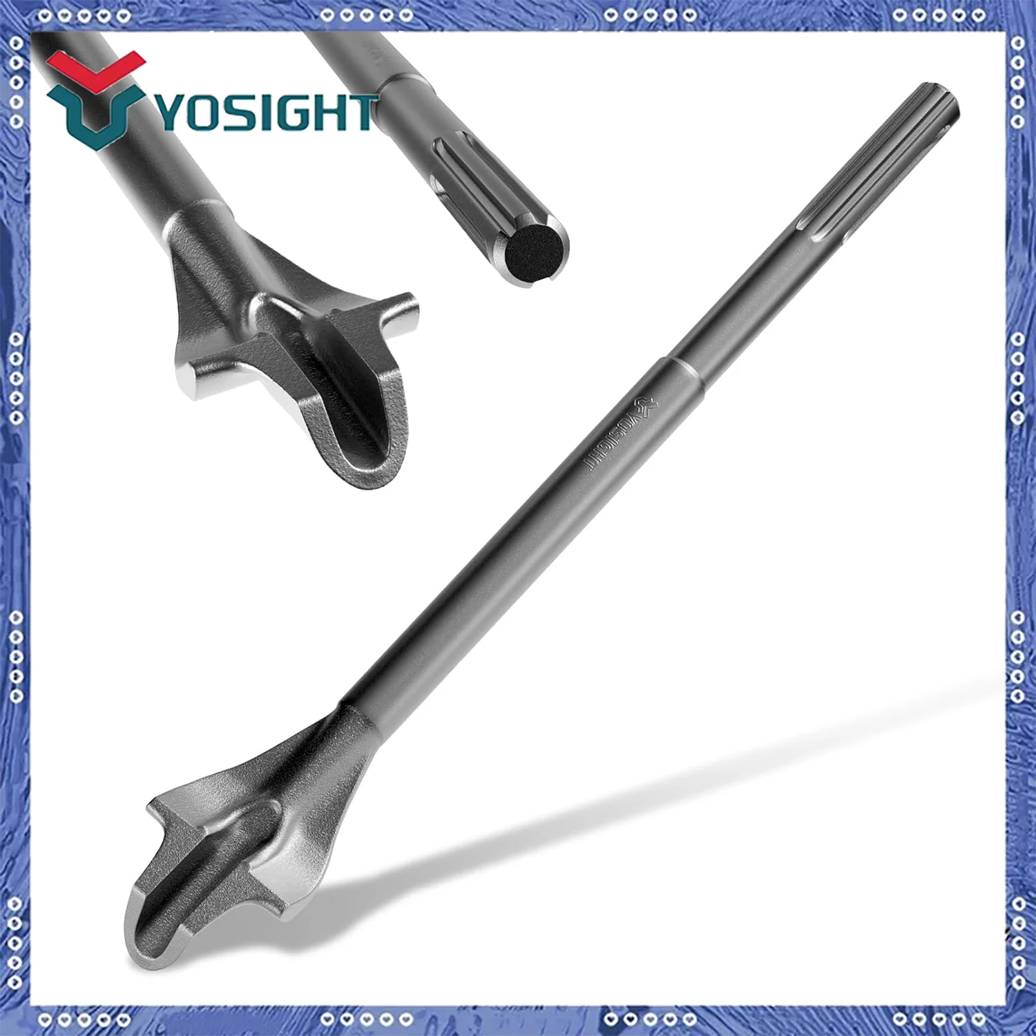 SDS MAX Shank Chisel Set Concrete Breaker Chisel Flat Point Chisel for Electric Hammer Demolition Work