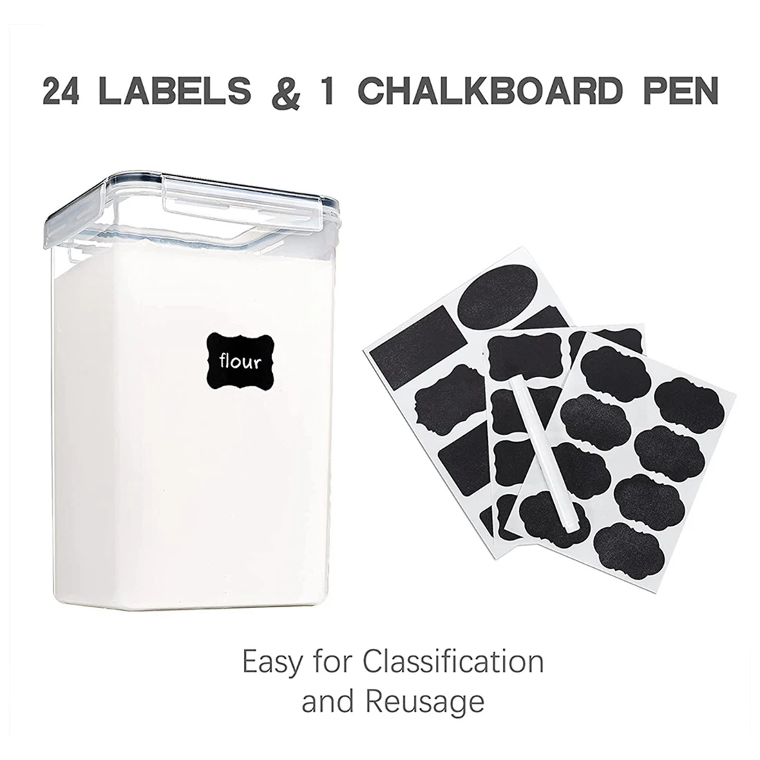 

AUAU-2PCS Large Food Storage Containers With Lids Airtight 6.5L, For Flour, Sugar, Baking Supply And Dry Food Storage