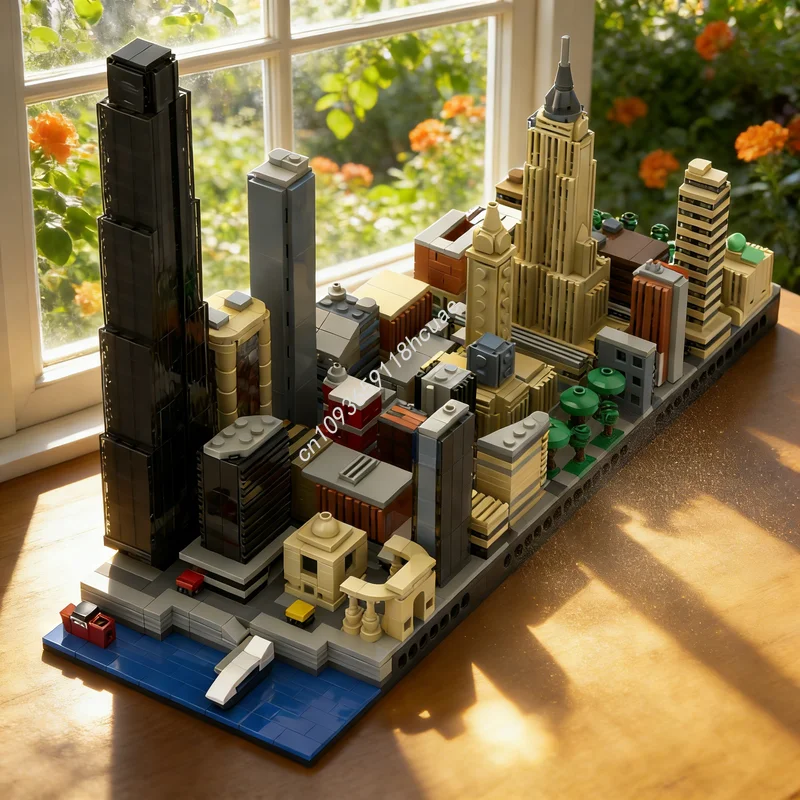 

Набор для сборки модели города «Манхэттенский проект» (903 детали), конструктор, развивающая игрушка, идея для подарка на Рождество, DIY