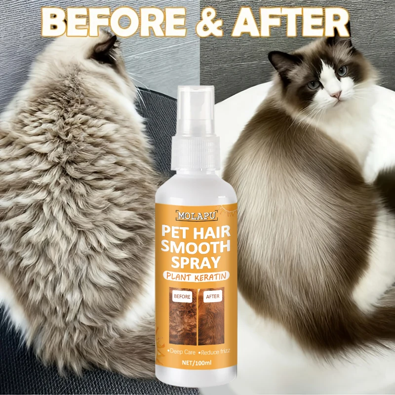 

Instantly Smooth 10-in-1 No-Rinse Pet Spray - Sprays Smoothly for Soft, Shiny, Tangle-Free Fur - Helps Reduce Frizz, Replenishes Moisture, and Makes Daily Grooming Easy - Lightweight Texture, Non-Greasy, Suitable for Both Cats and Dogs