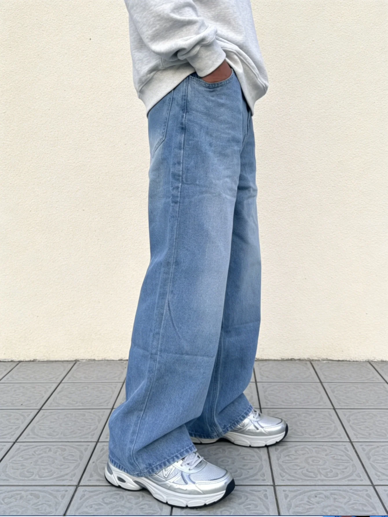 

Y2K Vintage Men's Wide-leg Jeans Comfortable Pants For Dating & Casual Wear No Accessories Included