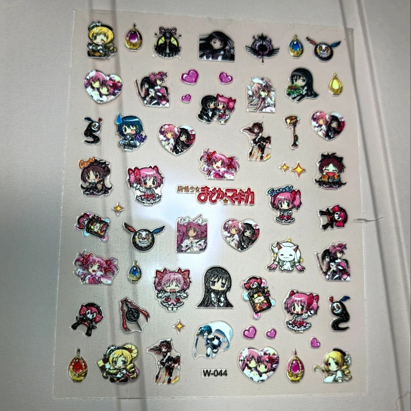 Kawaii Heart And Gem Nail Decal Gift For Her Magic Girl Style Nail Tip Sticker Birthday Christmas Stocking Stuffer 3 Sheets