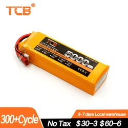 TCB 4S RC LiPo Battery  14.8V 5000mAh 60C Max 120C For RC Airplane Drone Helicopter Quadrotor Car Aircraft. RC Lithium Batteries