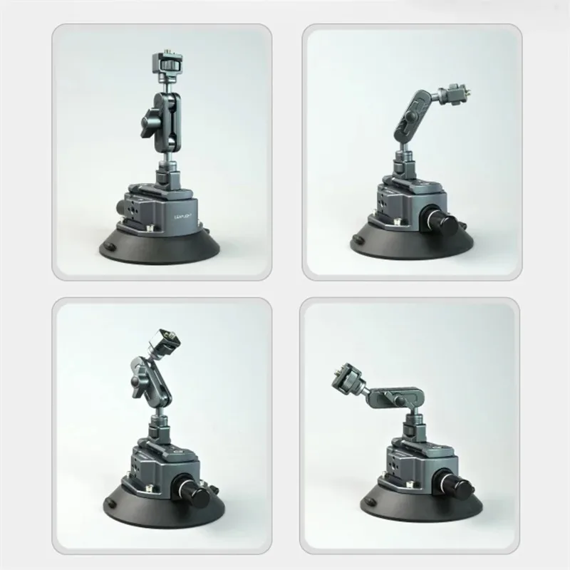 For Gopro 12 11 10 9 Insta360 DSLR Action Camera W NATO 1/4" 3/8" NEW Hand Pump Car Suction Cup Phone Action Camera Holder - Image 3