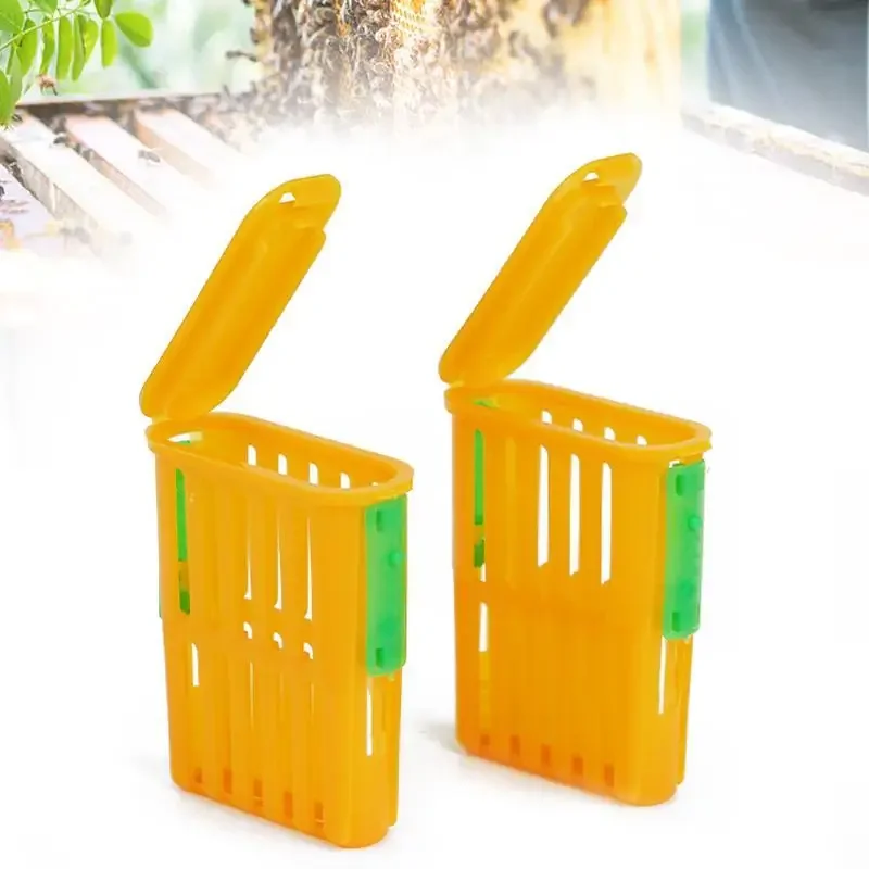 

Инструменты для пчел, пластиковые желтые клетки для пчелиной королевы для транспортировки и выращивания раздвижных дверей, клетка для маркировки пчел, принадлежности для пчеловодства