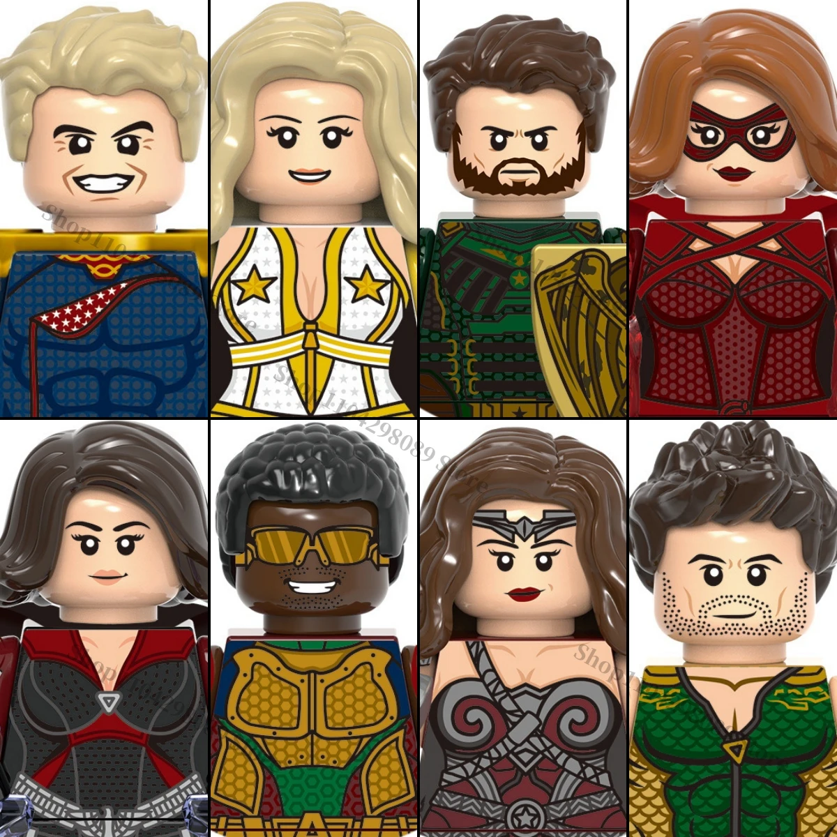 

Marvel X0337 anime characte blocks Homelander Starlight Queen Maeve children's mini brick toys holiday birthday gifts