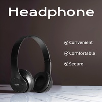 Bluetooth 5.0 Wireless Headphone Foldable HIFI Stereo Bass Earphone Kid Helmet Gift With Mic USB Adaptor For iPhone Game Headset