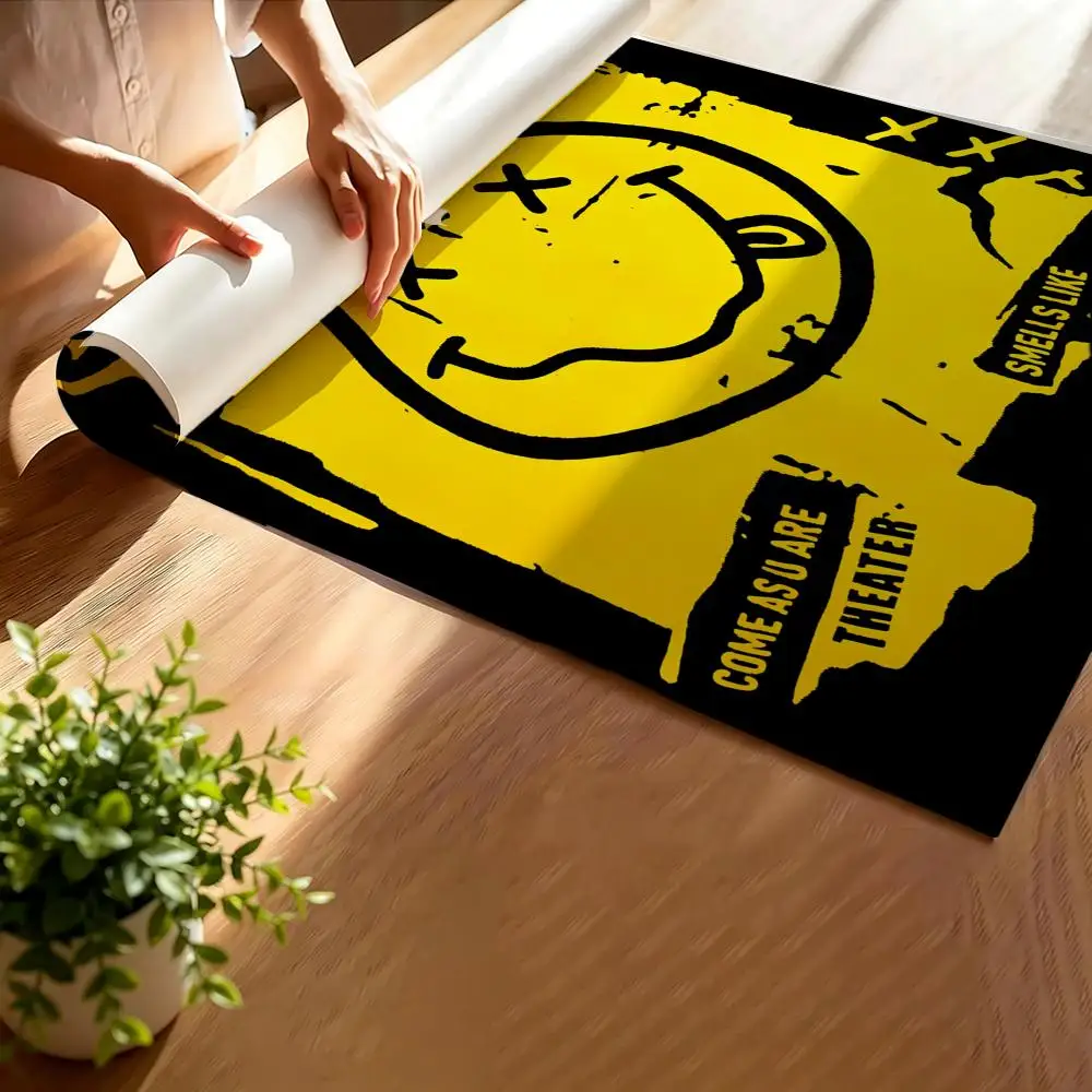 Band N-Nirvana Poster High-definition  poster stickers, suitable for bedroom, living room, home decoration