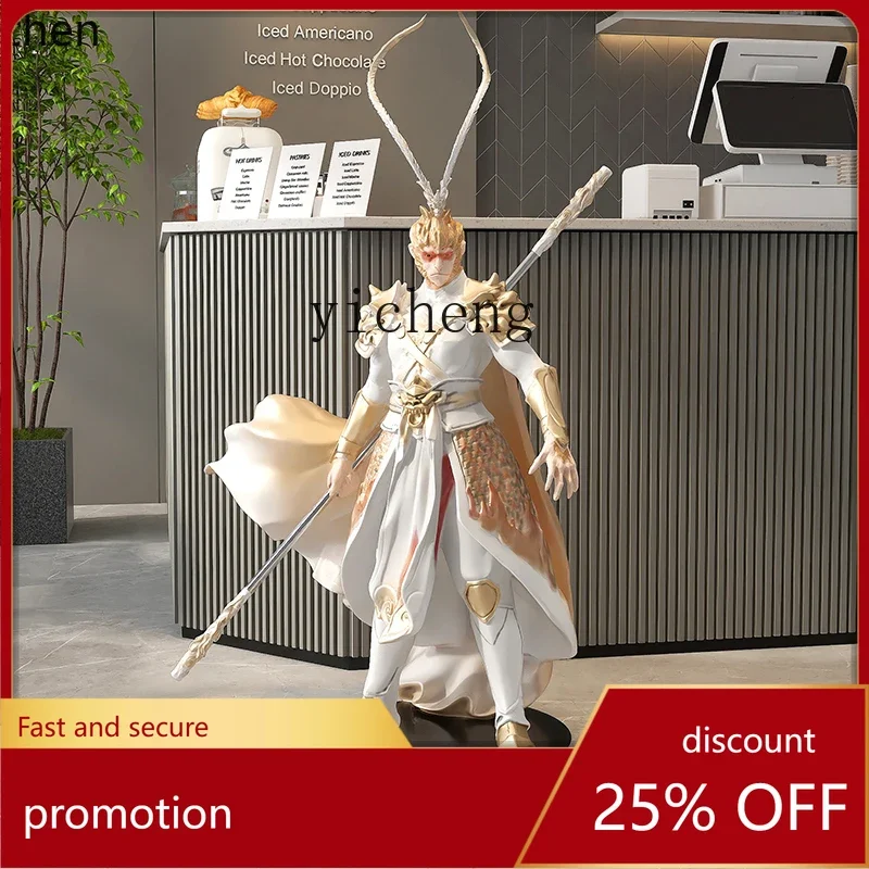 FX-22   large-scale battle to defeat Buddha Sun Wukong floor ornament living room TV cabinet next to home decoration