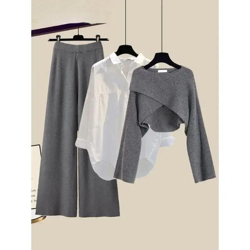 

Ele Winter 3 Piece Office Outfit for Women Faionable Ensemble Ladies Sli Set Student School orm Workwear