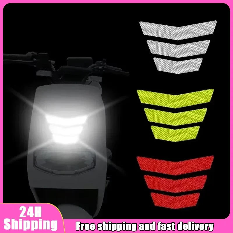 

3Pcs Motorcycle Stickers Reflective Warning Trapezoidal Arrow Tail Fender Racing Bumper Decal Adhesive Tape for Car Truck Bike