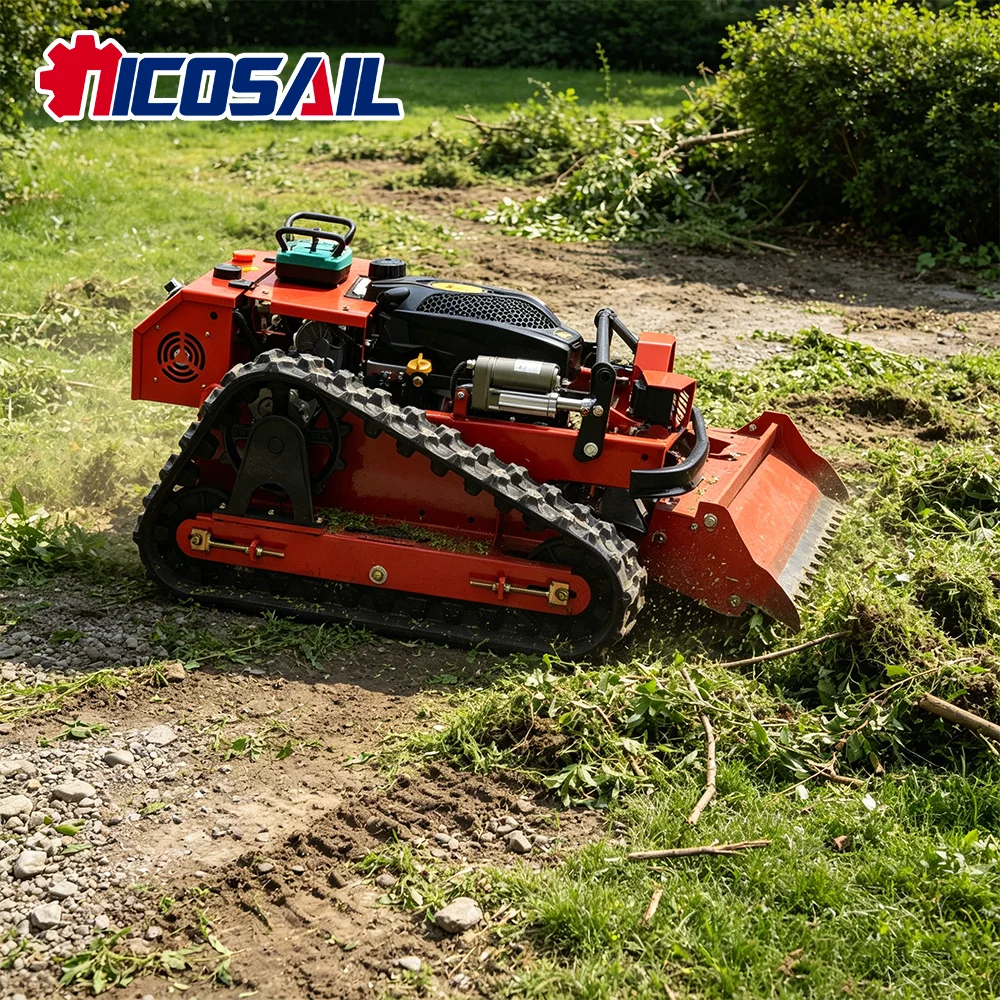 

QL500D Remote Controlled Slope Lawn Mower Euro 5 Engine 20-150mm Cutting Height Garden Grass Trimmer