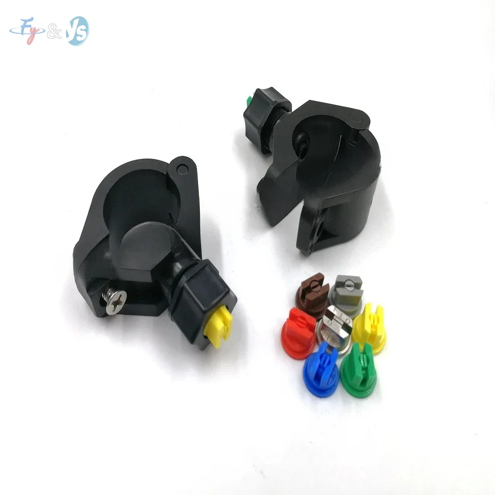 Agricultural Clip-On Fan Spray Nozzle – Plastic Quick Release Eyelet Clip Nozzle with Pipe Clamp for Irrigation System