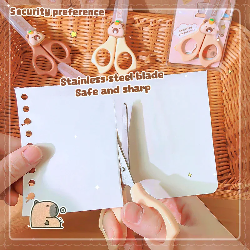 

Ножницы капибары, безопасные ножницы ручной работы «сделай сам», подарки для резки бумаги, детские ножницы, канцелярские принадлежности, школьные принадлежности