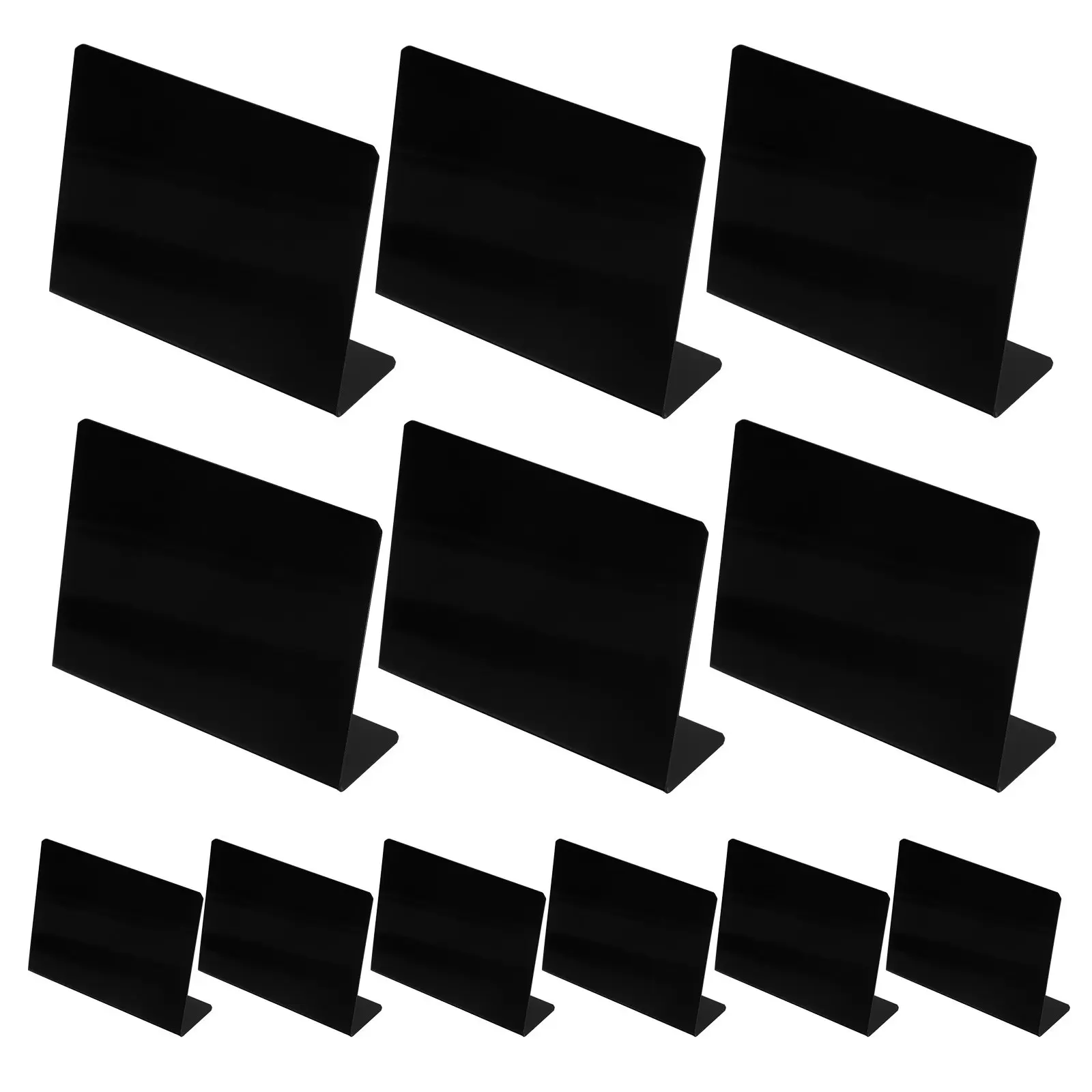 12Pcs Standing Mini Chalkboard Signs Space-Saving L-Shape Reusable Blackboard for Table Numbers Name Tags Food Tags Party Favors - view 5