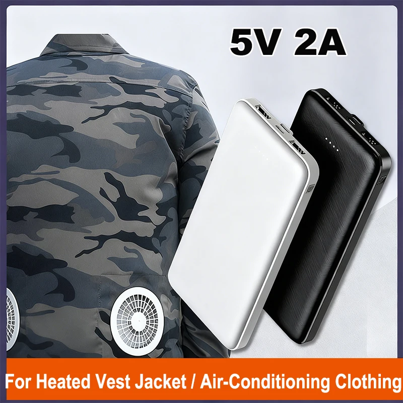 

5V 2A Power Bank 20000mAh for Heated Vest Jacket Power Bank for Xiaomi Mi iPhone Air Conditioning Clothing External Battery Pack