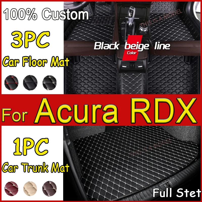 

Автомобильные коврики для Acura RDX TC1 2 MK3 2019 ~ 2022 2020 2021, набор прочных ковриков, ковер, кожаный напольный коврик, водонепроницаемый коврик, автомобильные аксессуары