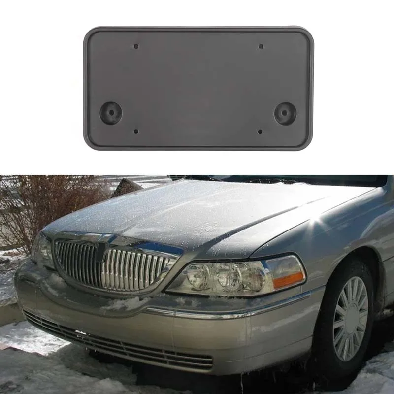 

1Pcs ABS black For Lincoln Town 2003-2011 car front license plate bracket modification accessories OE: 3W1Z17A385AAB | FO1068117