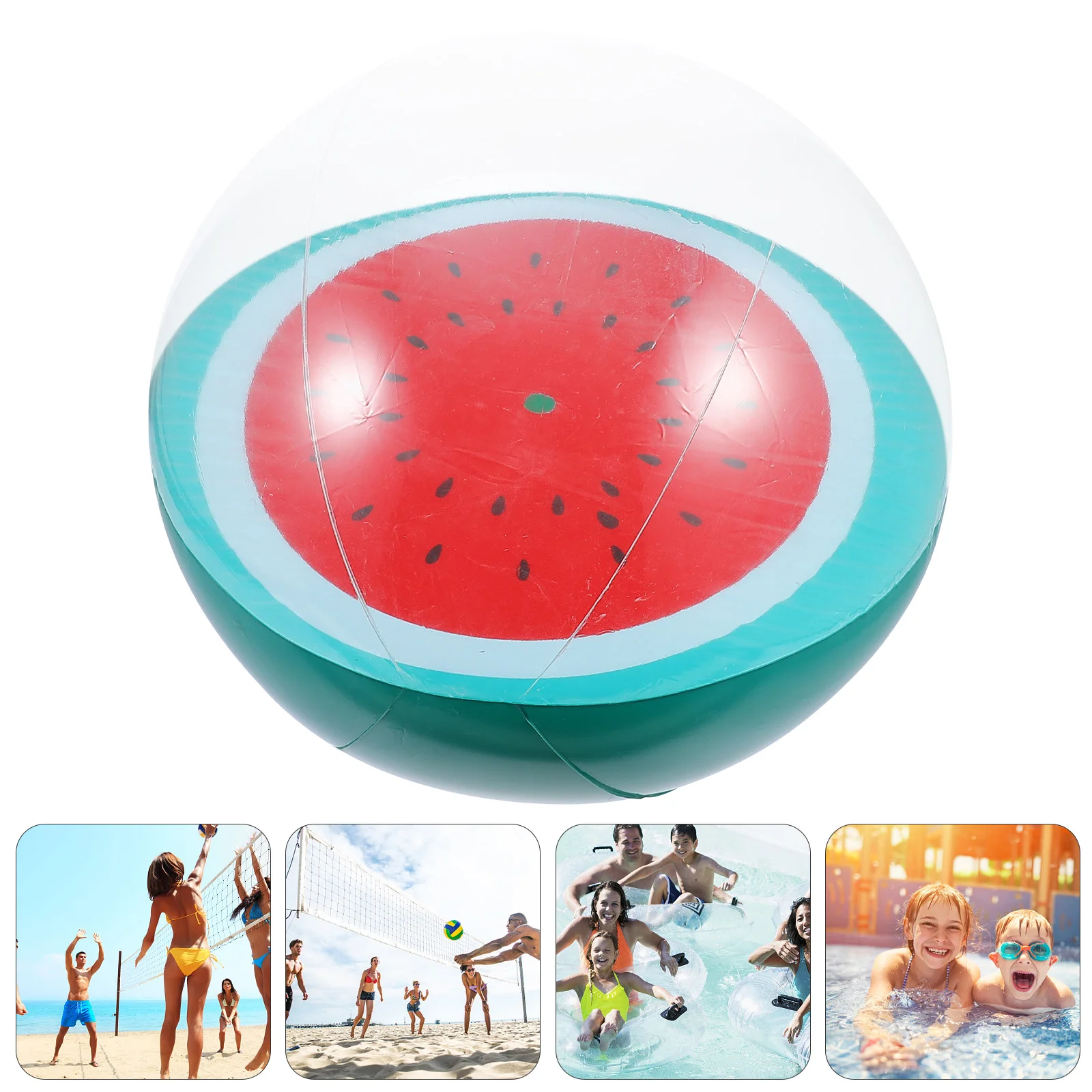 インフレータブルビーチボール PVC おもちゃスイカデザイン装飾パーティー好意夏の楽しいおもちゃボールゲーム